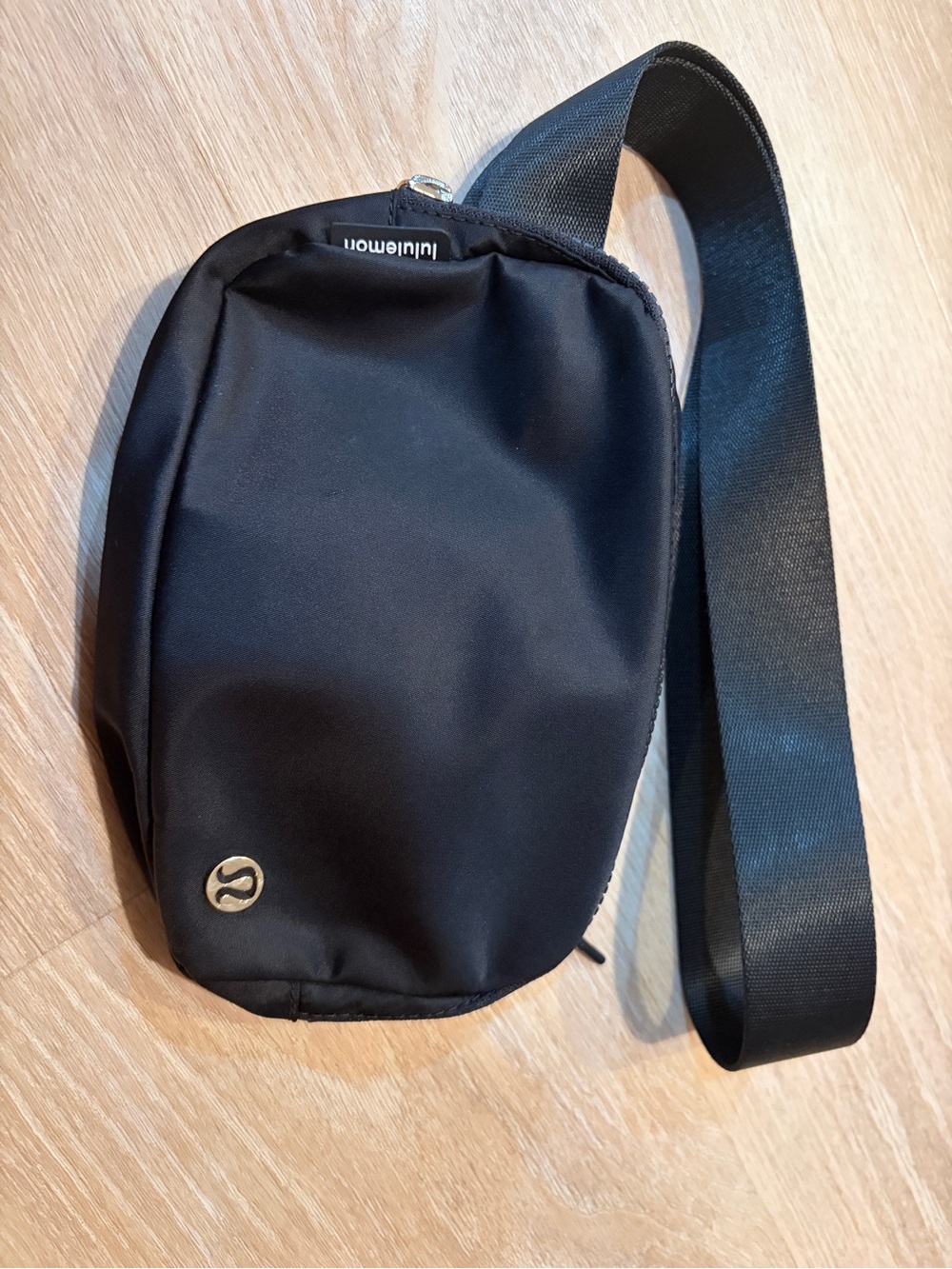 lululemon athletica Black Nylon Sling Belt Bag